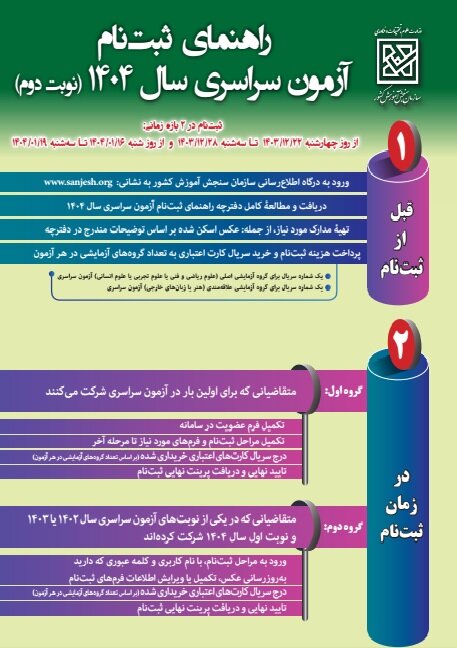 اینفوگرافی نکات مهم ثبت نام کنکور ۱۴۰۴